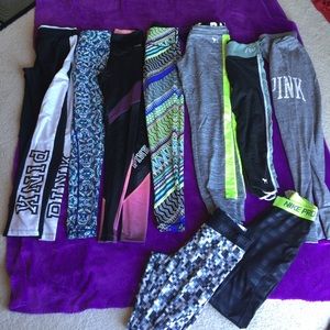 EUC VS, PINK and Nike leggings/joggers lot